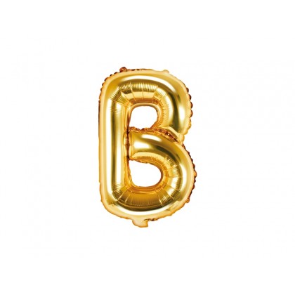 Folinis balionas raidė B auksinė 35 cm