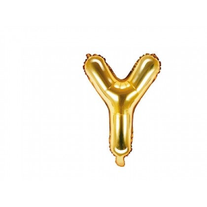 Folinis balionas raidė Y auksinė 35 cm