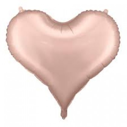 Folinis balionas "Širdelė" 75&64.5cm tamsiai rausva