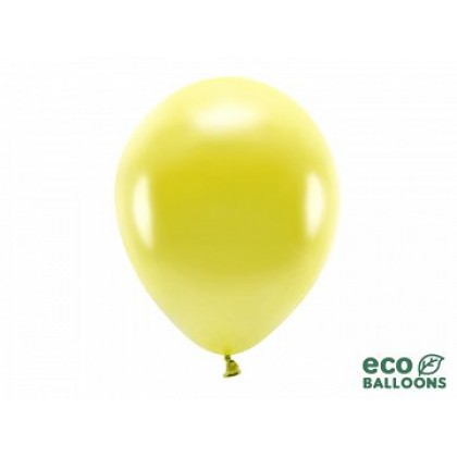 ECO balionai  10 vnt,  30 cm blizgantys geltoni