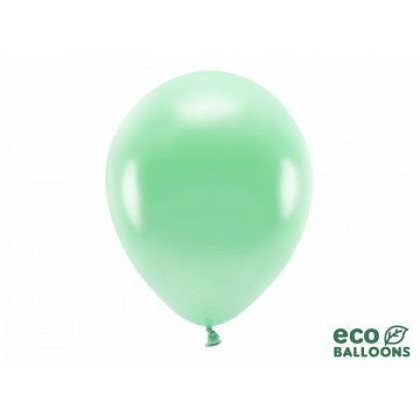 ECO balionai  10 vnt,  30 cm blizgantys šviesiai žali