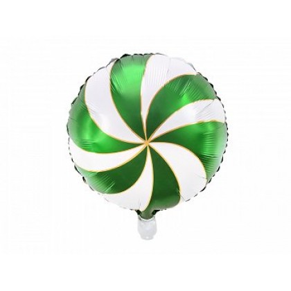 Folinis balionas "Saldainis Candy" balta žalia 35 cm