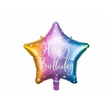 Folinis balionas "Happy Birthday" 40 cm margas