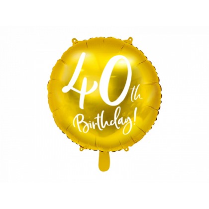 Balionas folinis apvalus 40 gimtadienis