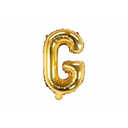 Folinis balionas raidė G auksinė 35 cm