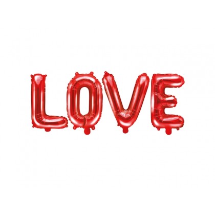 Foliniai balionai "Love" raudoni 140*35cm