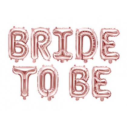 Foliniai balionai "BRIDE TO BE" rausvi 340*35cm