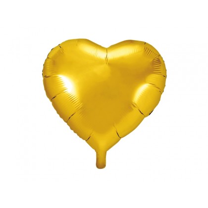 Balionas folinis "Širdelė" auksinis 45cm
