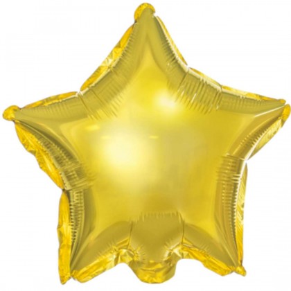 Foliniai balionai "Žvaigždė" 12 cm 25 vnt auksiniai