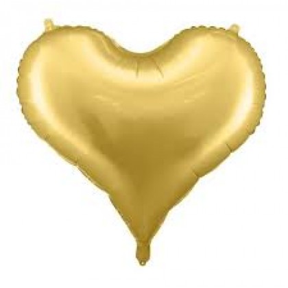 Folinis balionas "Širdelė" 75&64.5cm auksinė