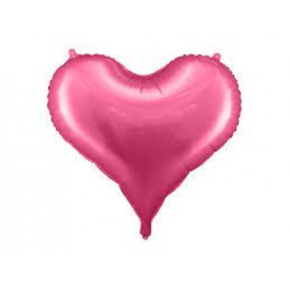 Folinis balionas "Širdelė" 75&64.5cm šviesiai raudona