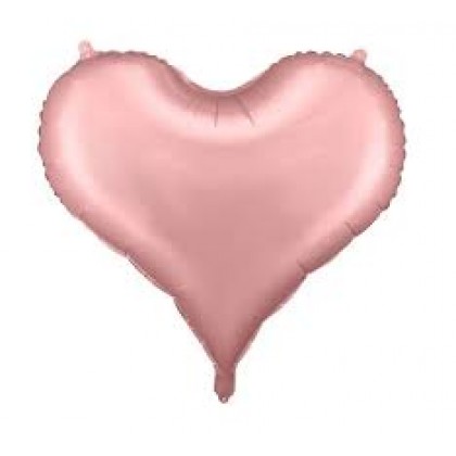 Folinis balionas "Širdelė" 75&64.5cm rausva