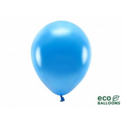 ECO balionai  10 vnt,  30 cm blizgantys tamsiai mėlyni
