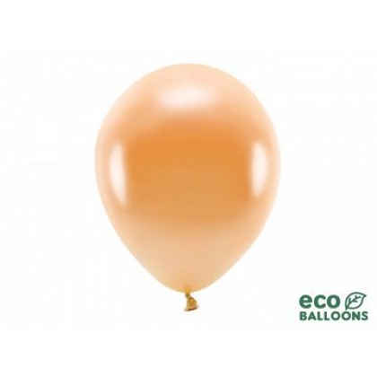 ECO balionai  10 vnt,  30 cm blizgantys oranžiniai