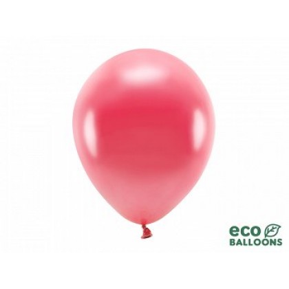 ECO balionai  10 vnt,  30 cm blizgantys raudoni