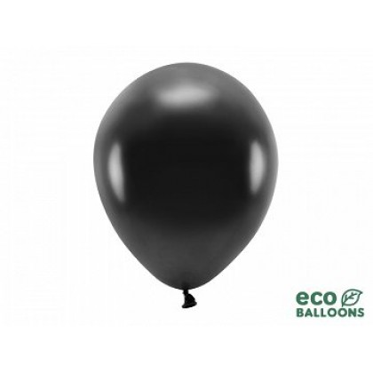 ECO balionai  10 vnt,  30 cm blizgantys juodi