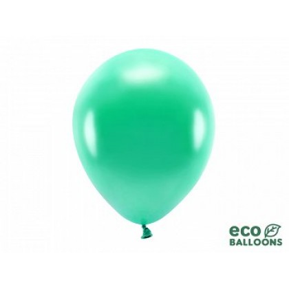 ECO balionai  10 vnt,  30 cm blizgantys tamsiai  žali