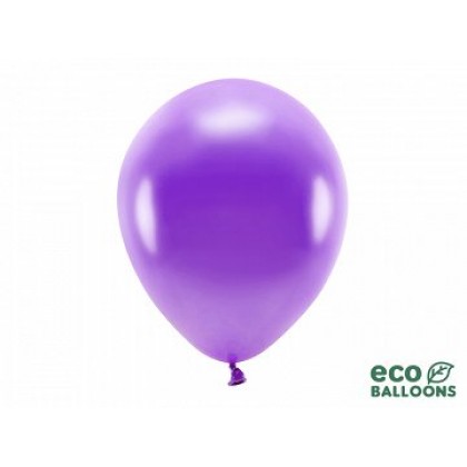 ECO balionai  10 vnt,  30 cm blizgantys tamsiai violetiniai