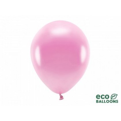 ECO balionai  10 vnt,  30 cm blizgantys rožiniai