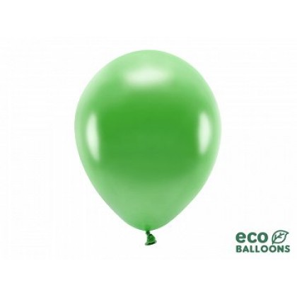 ECO balionai  10 vnt,  30 cm blizgantys tamsiai salotiniai