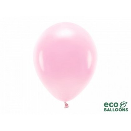 ECO balionai  10 vnt,  30 cm šviesiai rožiniai