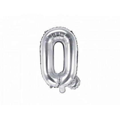 Folinis balionas raidė Q sidabrinis 35 cm