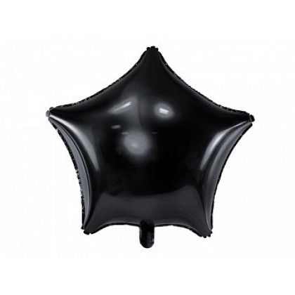 Folinis balionas "Žvaigždė" 48 cm juodas