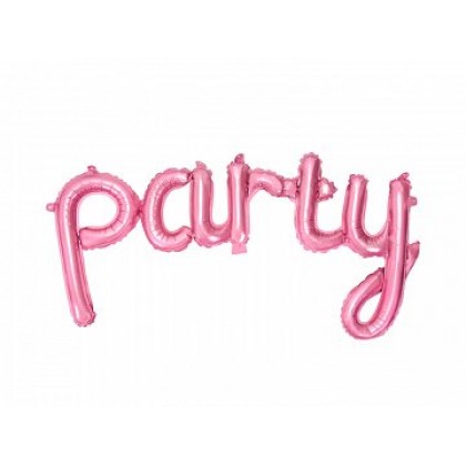 Foliniai balionai "party" rožiniai 80*40cm