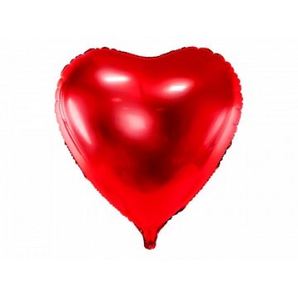 Folinis balionas "Širdelė" 72x73cm raudona
