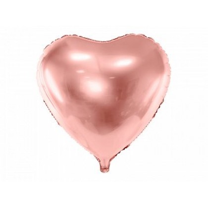 Balionas folinis "Širdelė" rožinis 45cm
