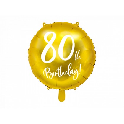 Balionas folinis apvalus 80 gimtadienis